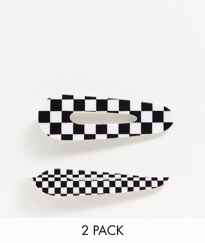 Asos Design X Christian Cowan 2 Pack Hairclips-black