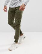 Voi Jeans Cuffed Cargo Joggers In Tapered Fit - Green