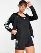 Adidas Training Hyperglam 3 Stripe Romper In Black