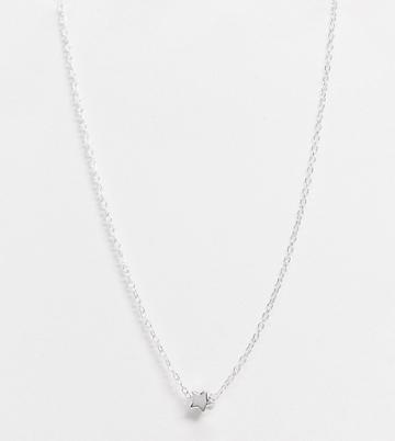 Kingsley Ryan Curve Sterling Silver Necklace With Star Pendant