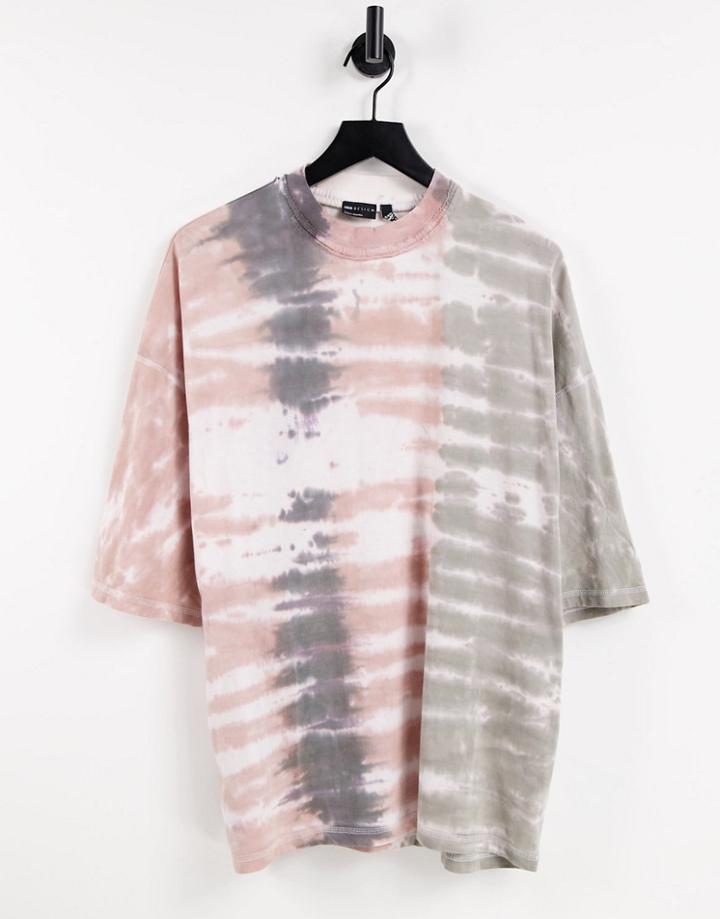 Asos Design Oversized T-shirt In Pink Tie Dye