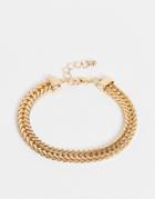 Designb London Flat Chunky Chain Bracelet In Gold