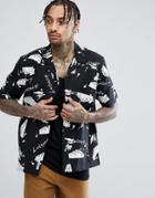 Carhartt Wip Short Sleeve Anderson Printed Shirt - Black