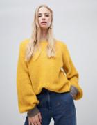 Intropia Balloon Sleeve Sweater - Yellow