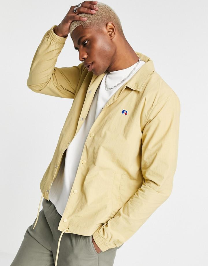 Russell Athletic Coach Jacket With Back Logo-green
