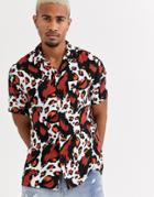 Religion Hunter Short Sleeve Animal Print Shirt In Multi