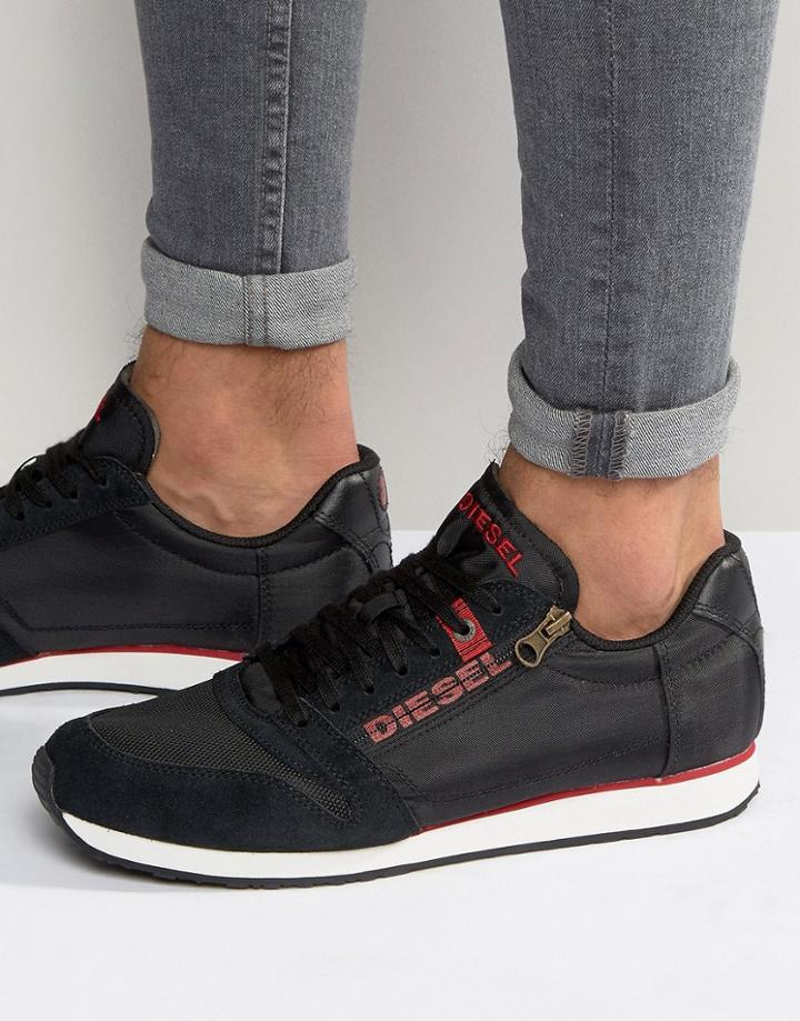 Diesel Slocker Runner Sneakers - Black