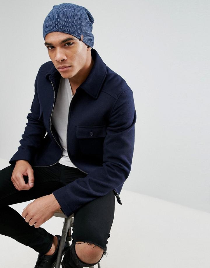 Esprit Texture Beanie - Navy