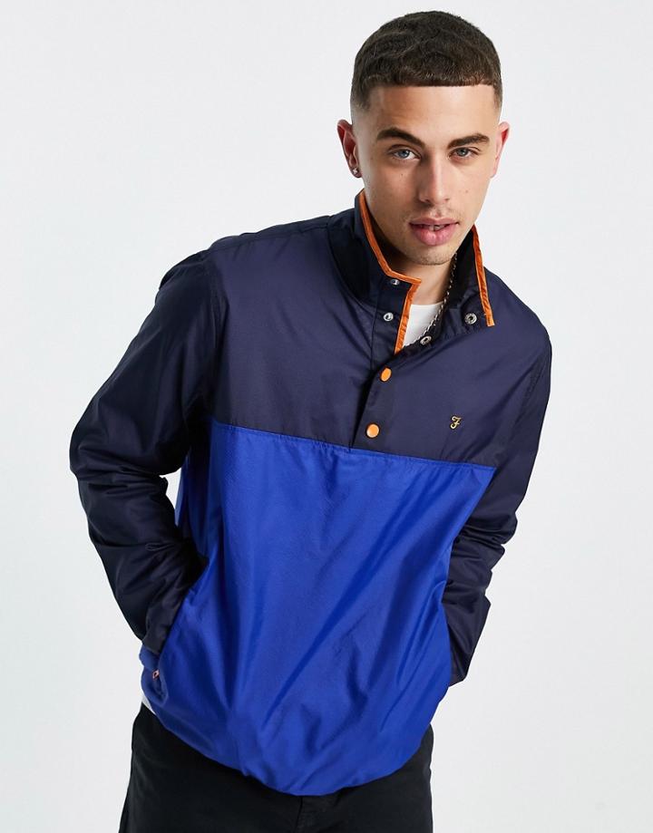 Farah Ralph Ripstop Overhead Jacket-blues
