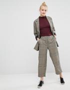 Monki Wide Cropped Pant - Brown