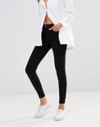 Dr Denim Lexy Mid Rise Second Skin Superskinny Jeans - Black