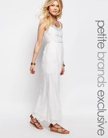 White Cove Petite All Over Lace Maxi Dress - White