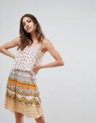 Brave Soul Papaya Double Layer Cami Dress - Multi