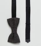 Heart & Dagger Bow Tie In Herrginbone Tweed - Brown