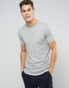 Sisley Longline T-shirt With Curved Hem - Gray