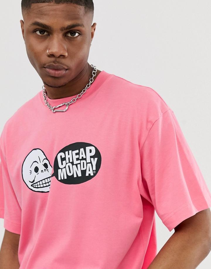 Cheap Monday Speech Logo T-shirt-pink