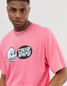 Cheap Monday Speech Logo T-shirt-pink