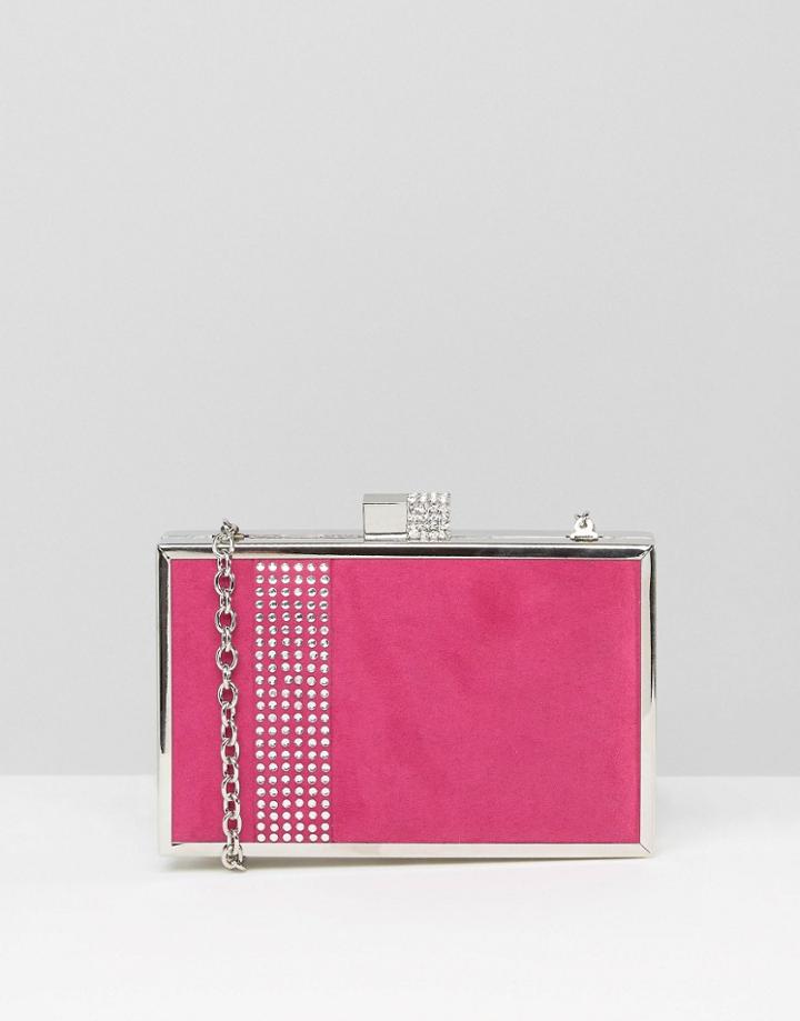 Lotus Shimmer Box Clutch Bag - Gold