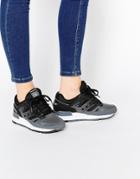 Saucony Grid Sd Black & Gray Sneakers - Black
