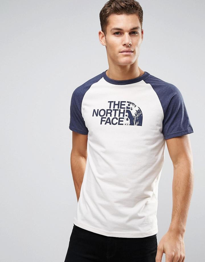 The North Face T-shirt Contrast Raglan Sleeve - White