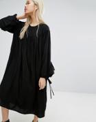 Stylenanda Oversized Smock Dress - Black