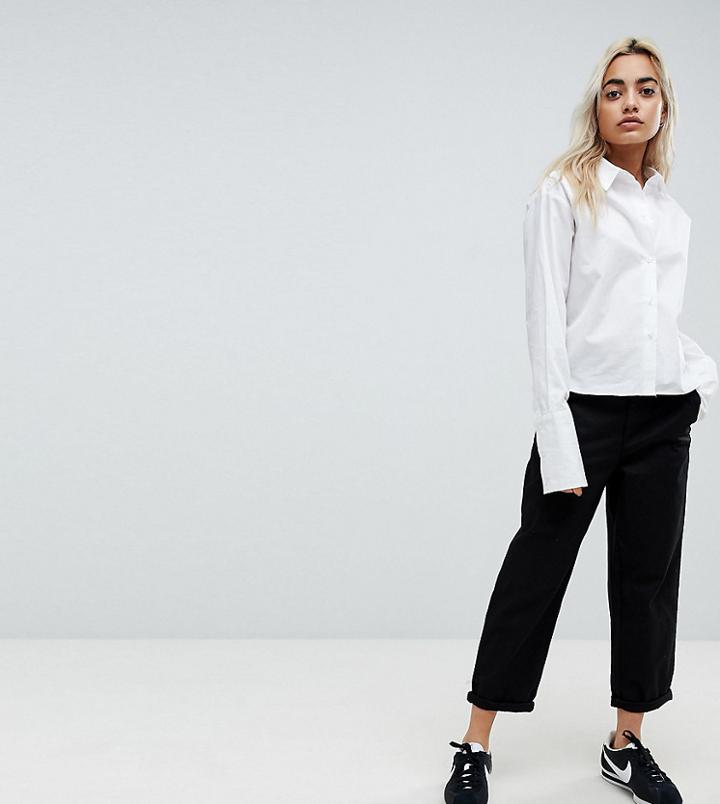 Asos Petite Chino Pants In Black - Black