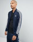 Adidas Originals Superstar Track Jacket In Blue Bk5919 - Blue