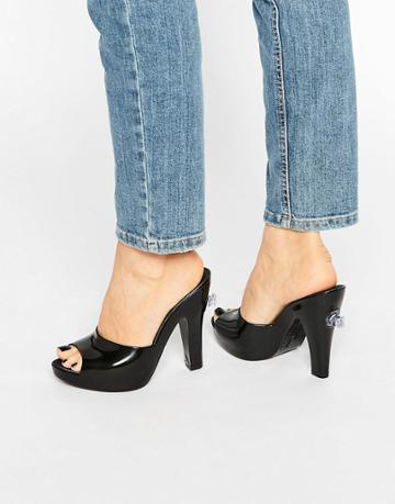 Melissa + Jeremy Scott Black Mules - Black