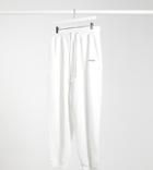 Collusion Unisex Undyed Diy Oversized Sweatpants With Print-white