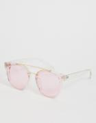 Jeepers Peepers Retro Style Sunglasses In Pink - Pink