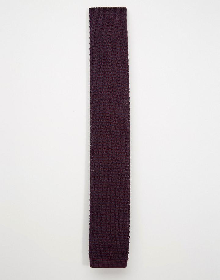 Noose & Monkey Tie Knitted - Red