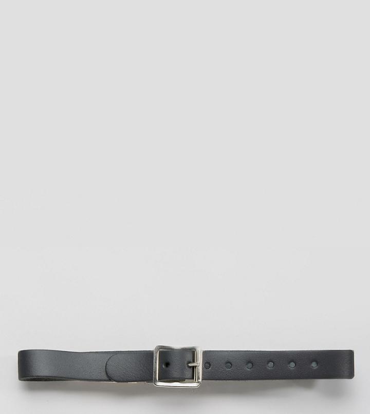 Reclaimed Vintage Inspired Belt Choker Necklace - Black