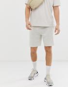 Pull & Bear Jogger Shorts In Light Gray - Gray