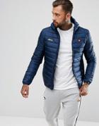 Ellesse Padded Jacket With Hood In Navy - Navy