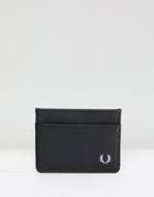 Fred Perry Saffiano Card Holder In Black - Black