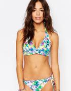 Freya Paradise Island Padded Banded Halter Bikini Top - Multi