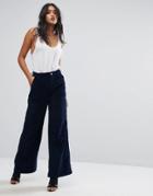 G-star High Waist Wide Leg Chunky Cord Pant - Blue