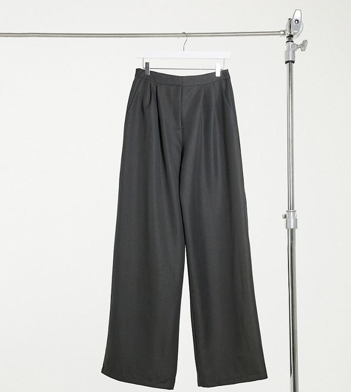 Asos Design Tall Ultimate Slouch Dad Pants In Charcoal-grey