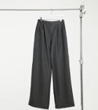 Asos Design Tall Ultimate Slouch Dad Pants In Charcoal-grey