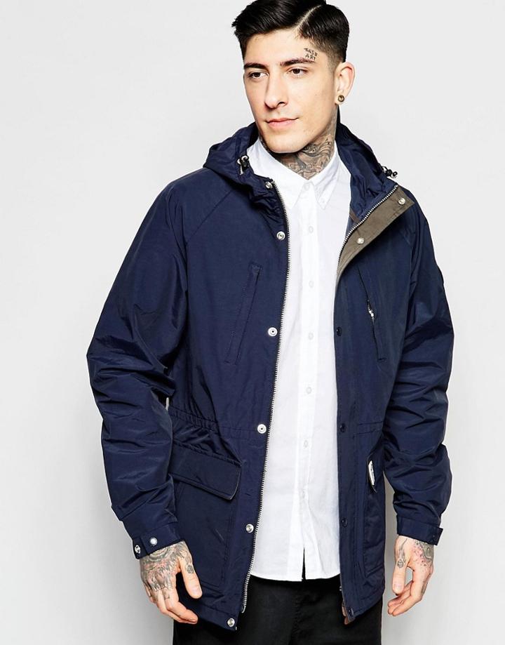 Fat Moose Innercity Jacket In Navy - Navy