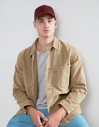 Tommy Hilfiger Logo Baseball Cap In Wine Red - Red