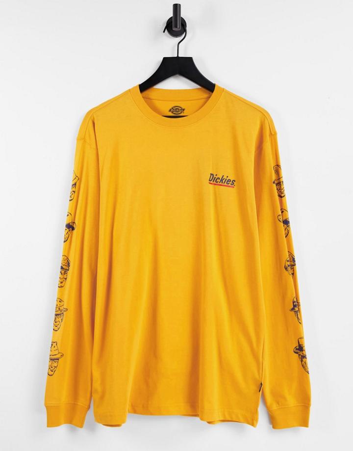 Dickies Federal Dam Long Sleeve T-shirt In Orange