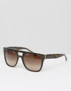 Dolce & Gabbana Square Aviator Sunglasses - Brown