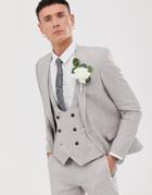 Twisted Tailor Runner Super Skinny Suit Jacket In Stone Linen-neutral