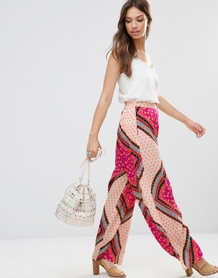 Minkpink Mixed Print Palazzo Pant - Multi