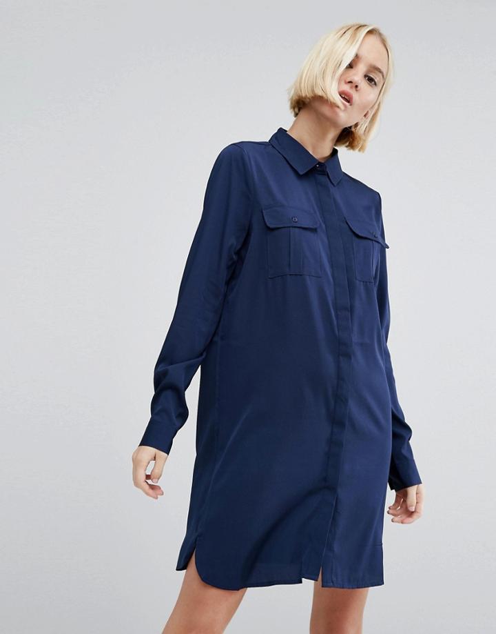 Vero Moda Classic Shirt Dress - Navy