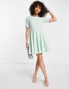 Closet London Scuba Mini Prom Dress In Mint-green