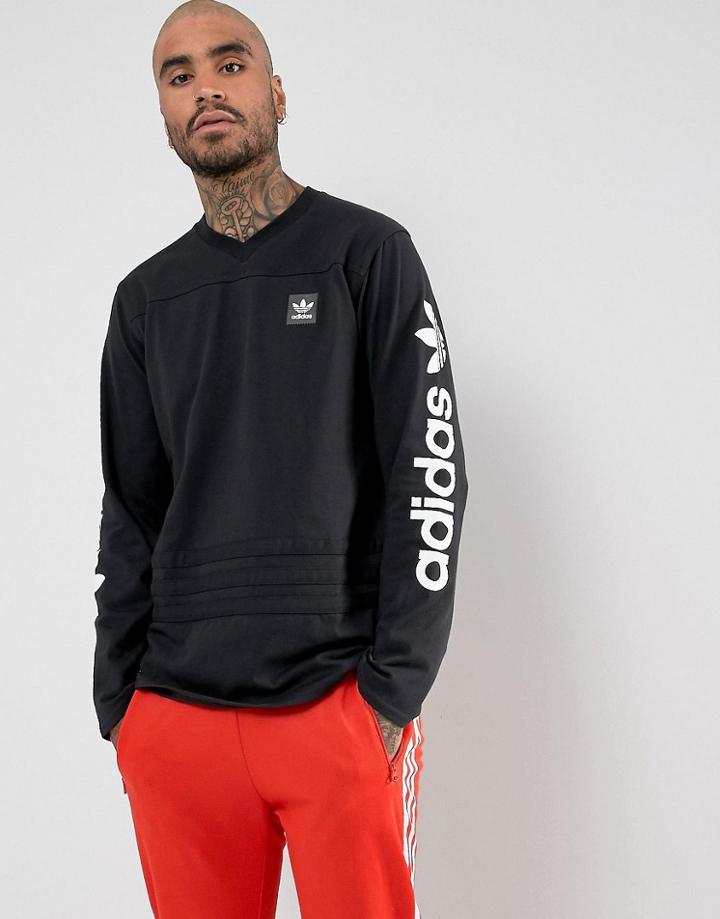 Adidas Skateboarding Sweat With Arm Print Br3981 - Black