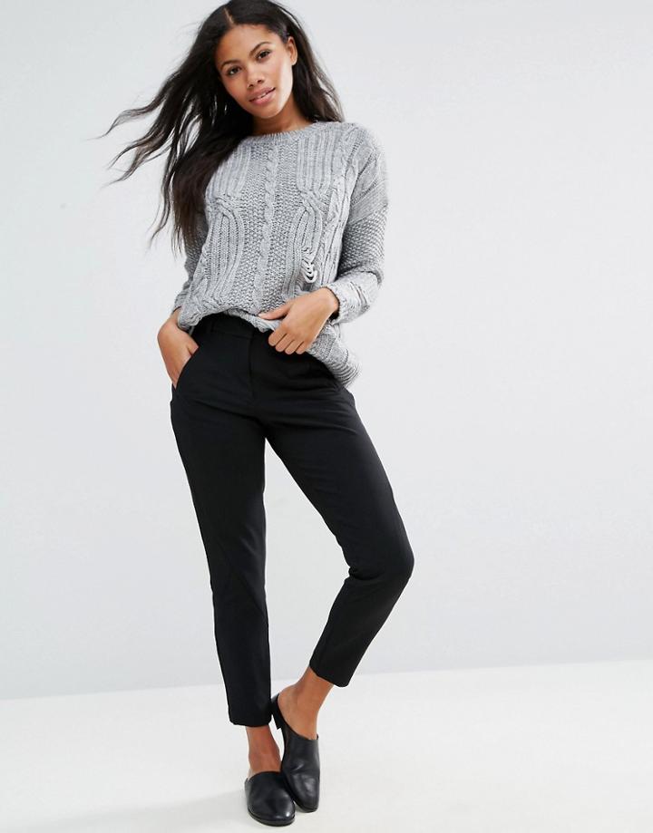Vila Slim Fit Pant - Black