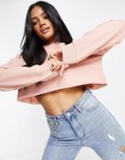 Missguided Crop Top Set In Blush-pink